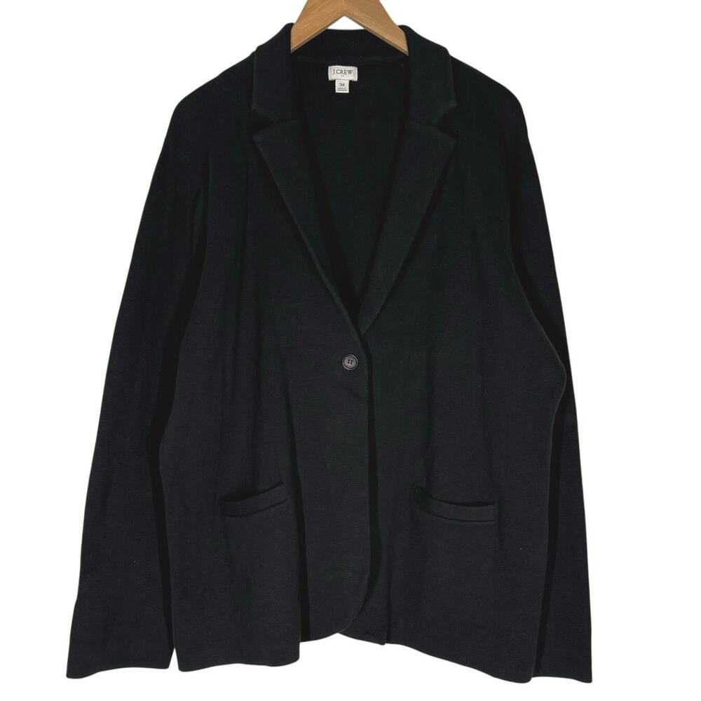 J. Crew Schoolboy Sweater Blazer Women’s Plus Size 3X Black Academia Preppy